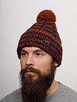 Шапка STETSON арт. 8599394 BEANIE STRIPES W POMPOM STETSON FREESTYLE (бордовый / синий)
